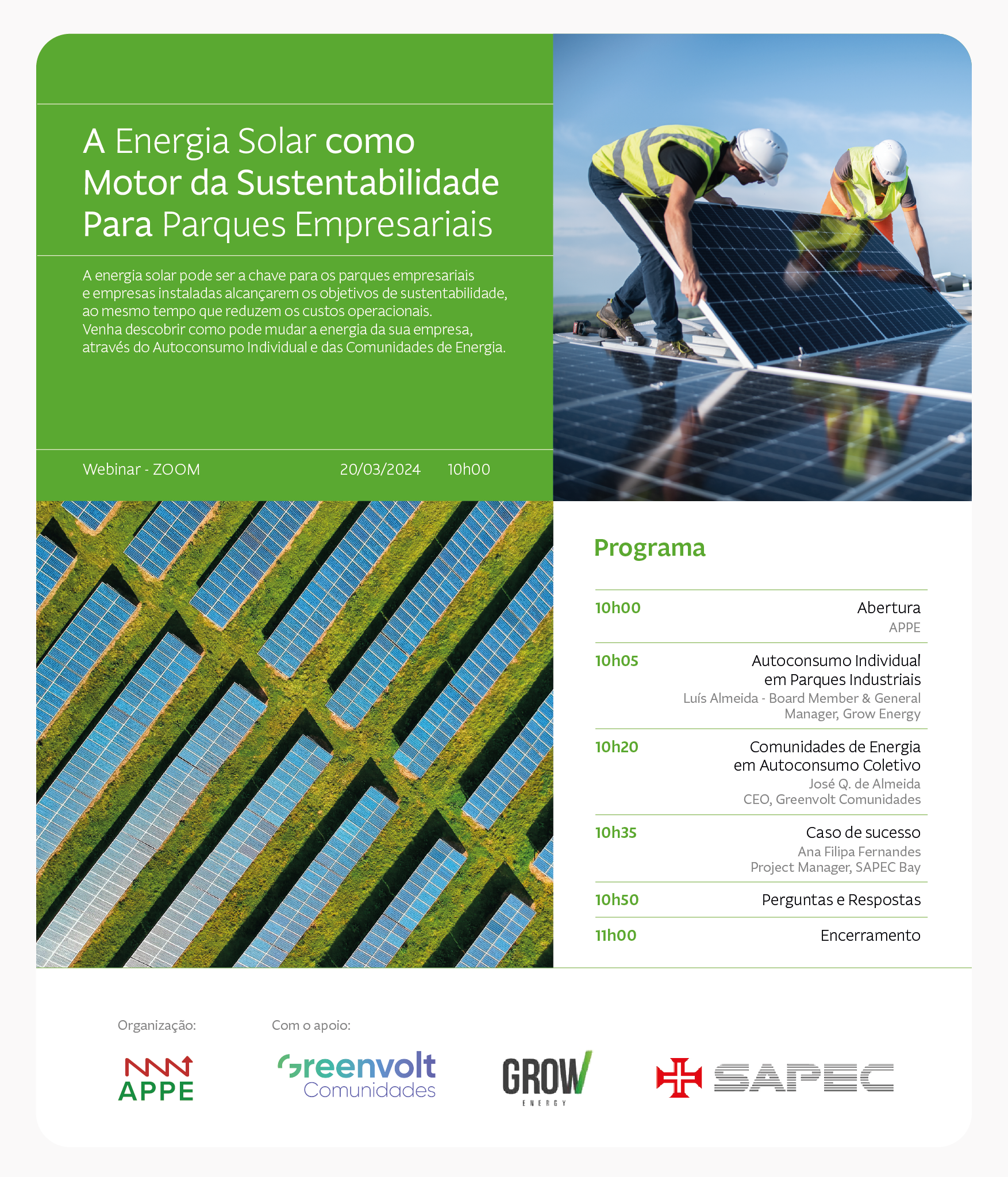 A Energia Solar como Motor de Sustentabilidade para Parques Empresariais