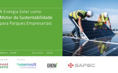 Webinar: A Energia Solar como Motor de Sustentabilidade para Parques Empresariais